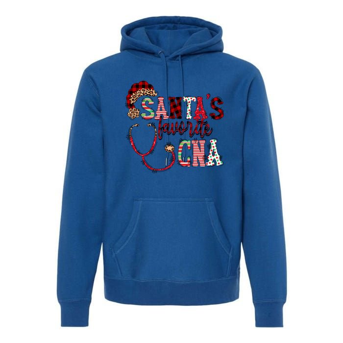 SantaS Favorite Cna Certified Nursing Assistant Nurse Xmas Funny Gift Premium Hoodie