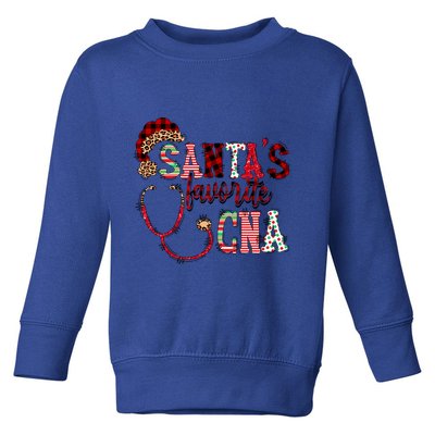 SantaS Favorite Cna Certified Nursing Assistant Nurse Xmas Funny Gift Toddler Sweatshirt