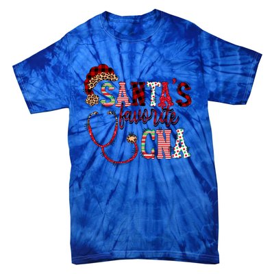 SantaS Favorite Cna Certified Nursing Assistant Nurse Xmas Funny Gift Tie-Dye T-Shirt