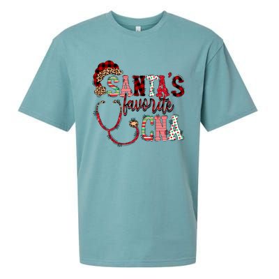 SantaS Favorite Cna Certified Nursing Assistant Nurse Xmas Funny Gift Sueded Cloud Jersey T-Shirt