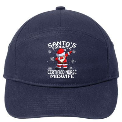 SantaS Favorite Certified Nurse Midwife Christmas Cute Gift 7-Panel Snapback Hat