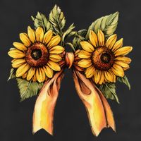 Sunflower Floral Coquette Bow Wildflowers Women Mother Day Beanie
