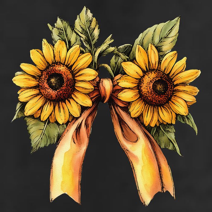 Sunflower Floral Coquette Bow Wildflowers Women Mother Day Beanie