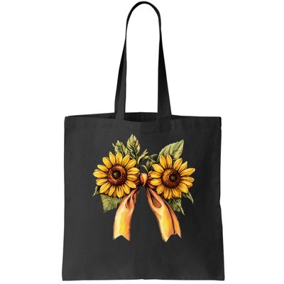 Sunflower Floral Coquette Bow Wildflowers Women Mother Day Bag
