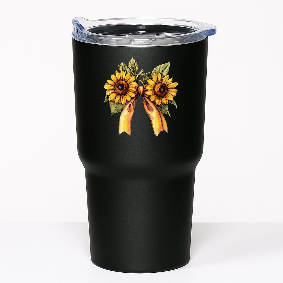 Sunflower Floral Coquette Bow Wildflowers Women Mother Day Tumbler