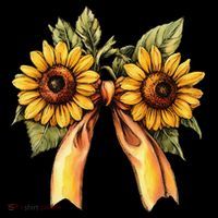 Sunflower Floral Coquette Bow Wildflowers Women Mother Day Womens T-Shirt