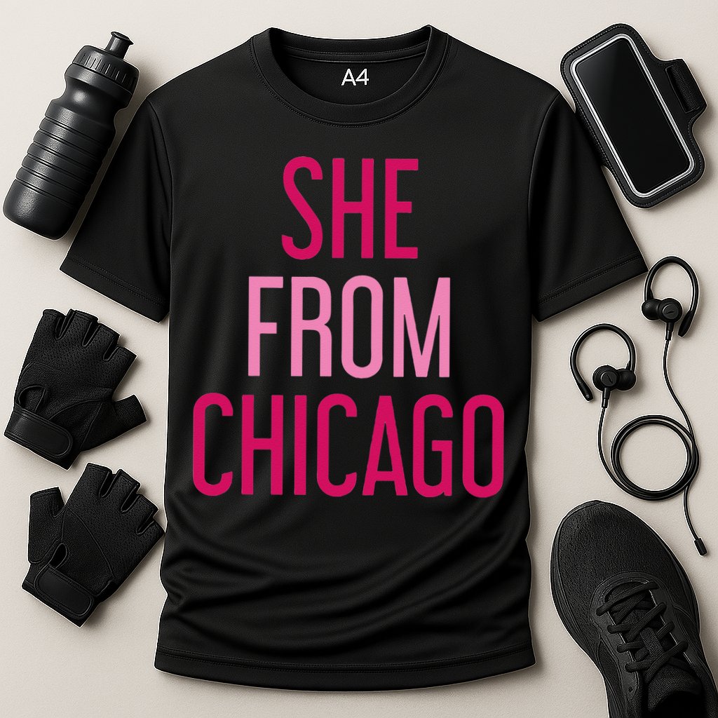She From Chicago Women Apparel Cooling Performance Crew T-Shirt