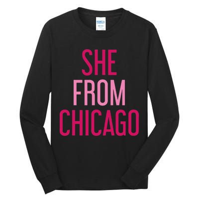 She From Chicago Women Apparel Tall Long Sleeve T-Shirt