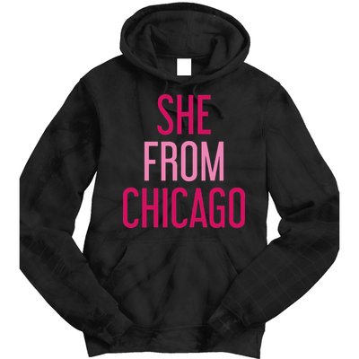 She From Chicago Women Apparel Tie Dye Hoodie