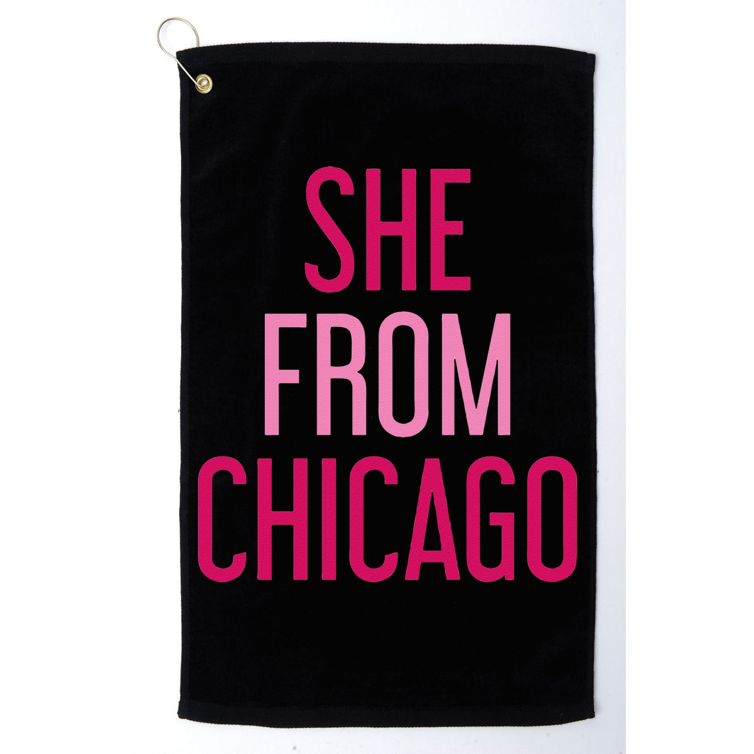 She From Chicago Women Apparel Golf Towel