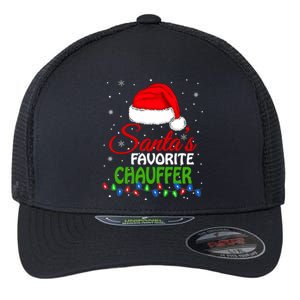 SantaS Favorite Chauffer Santa Hat Lights. Funny Christmas Flexfit Unipanel Trucker Cap