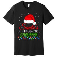 SantaS Favorite Chauffer Santa Hat Lights. Funny Christmas Premium T-Shirt