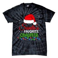 SantaS Favorite Chauffer Santa Hat Lights. Funny Christmas Tie-Dye T-Shirt