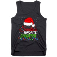 SantaS Favorite Chauffer Santa Hat Lights. Funny Christmas Tank Top