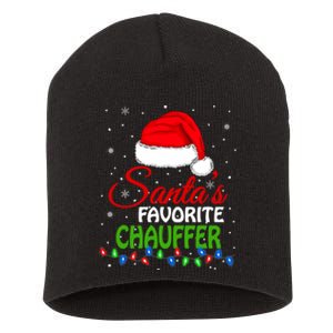 SantaS Favorite Chauffer Santa Hat Lights. Funny Christmas Short Acrylic Beanie