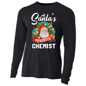 SantaS Favorite Chemist Xmas Light Santa Hat Christmas Cooling Performance Long Sleeve Crew