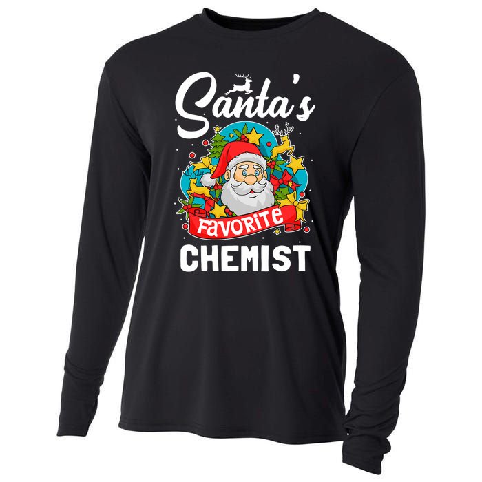 SantaS Favorite Chemist Xmas Light Santa Hat Christmas Cooling Performance Long Sleeve Crew