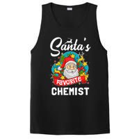 SantaS Favorite Chemist Xmas Light Santa Hat Christmas PosiCharge Competitor Tank