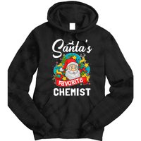 SantaS Favorite Chemist Xmas Light Santa Hat Christmas Tie Dye Hoodie