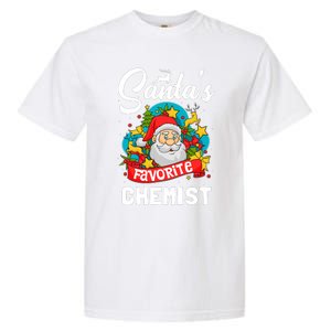 SantaS Favorite Chemist Xmas Light Santa Hat Christmas Garment-Dyed Heavyweight T-Shirt