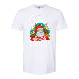 SantaS Favorite Chemist Xmas Light Santa Hat Christmas Softstyle CVC T-Shirt