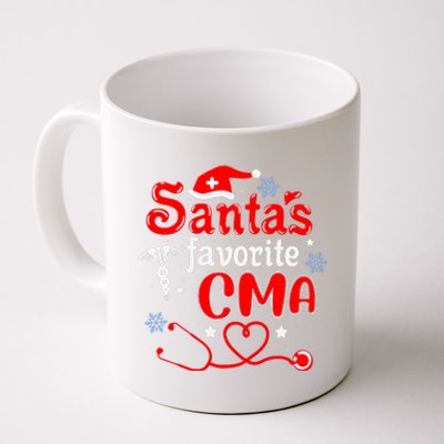 SantaS Favorite Cma Stethoscope Christmas Santa Hat Xmas Coffee Mug