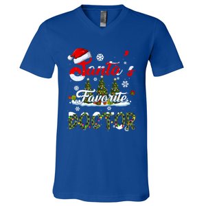 SantaS Favorite Doctor Family Matching Group Christmas Gift V-Neck T-Shirt