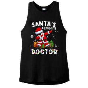 SantaS Favorite Doctor Family Matching Group Christmas Gift Ladies PosiCharge Tri-Blend Wicking Tank