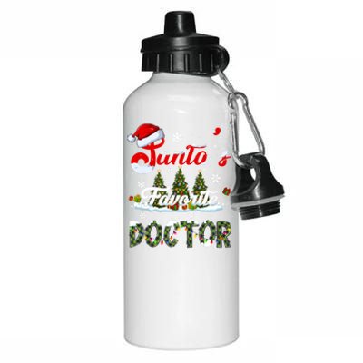 SantaS Favorite Doctor Family Matching Group Christmas Gift Aluminum Water Bottle