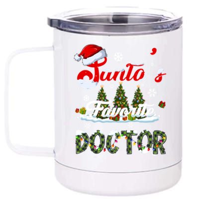 SantaS Favorite Doctor Family Matching Group Christmas Gift 12 oz Stainless Steel Tumbler Cup