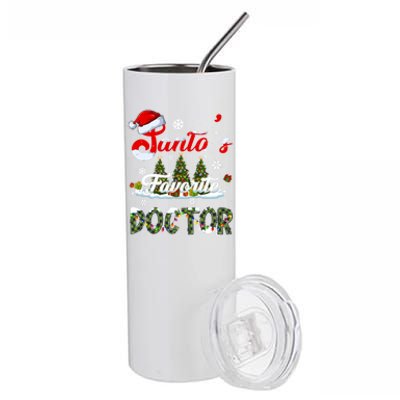 SantaS Favorite Doctor Family Matching Group Christmas Gift Stainless Steel Tumbler