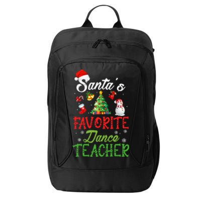 Santas Favorite Dance Teacher Funny Christmas Tree Santa Hat City Backpack