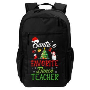 Santas Favorite Dance Teacher Funny Christmas Tree Santa Hat Daily Commute Backpack