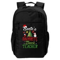 Santas Favorite Dance Teacher Funny Christmas Tree Santa Hat Daily Commute Backpack