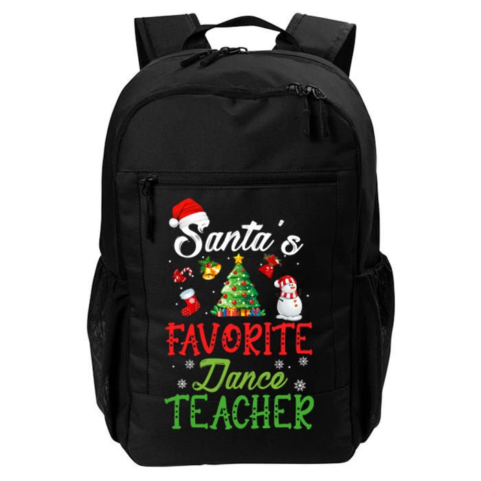 Santas Favorite Dance Teacher Funny Christmas Tree Santa Hat Daily Commute Backpack