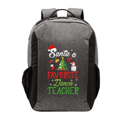 Santas Favorite Dance Teacher Funny Christmas Tree Santa Hat Vector Backpack