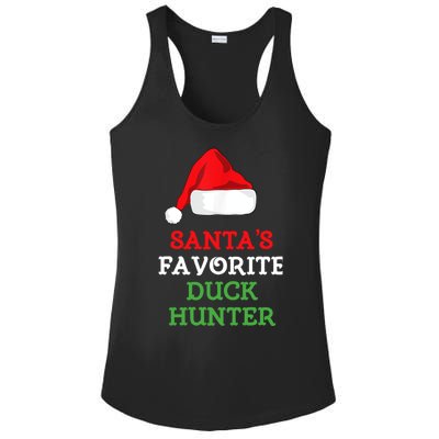 SantaS Favorite Duck Hunter Gift Christmas Funny Hunting Ladies PosiCharge Competitor Racerback Tank