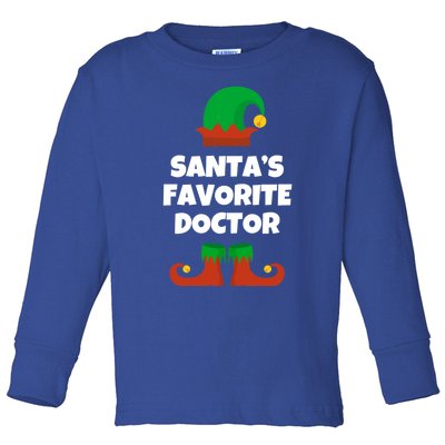 SantaS Favorite Doctor Funny Christmas Hat Md Gift Toddler Long Sleeve Shirt