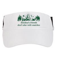 Smokey's Friends Don't Play With Matches Funny Saying Adult Drive Performance Visor