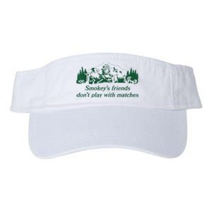 Smokey's Friends Don't Play With Matches Funny Saying Valucap Bio-Washed Visor