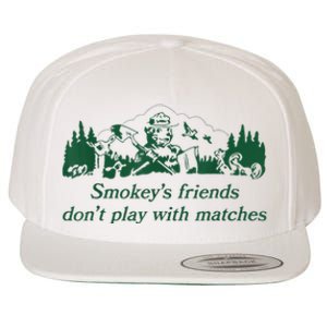 Smokey's Friends Don't Play With Matches Funny Saying Wool Snapback Cap