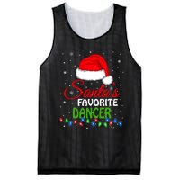 SantaS Favorite Dancer Santa Hat Lights. Funny Christmas Mesh Reversible Basketball Jersey Tank