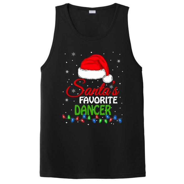 SantaS Favorite Dancer Santa Hat Lights. Funny Christmas PosiCharge Competitor Tank