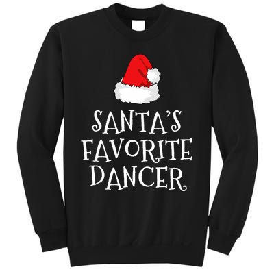 SantaS Favorite Dancer Christmas Hat Funny Dancing Dance Sweatshirt