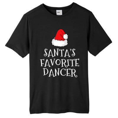 SantaS Favorite Dancer Christmas Hat Funny Dancing Dance Tall Fusion ChromaSoft Performance T-Shirt