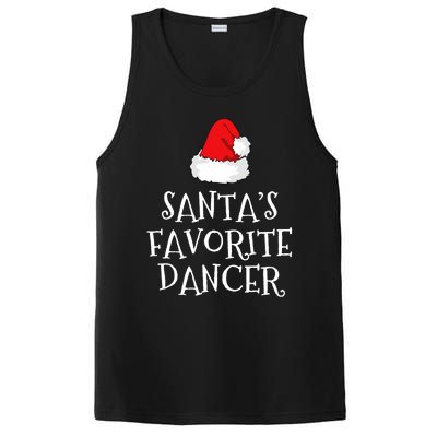 SantaS Favorite Dancer Christmas Hat Funny Dancing Dance PosiCharge Competitor Tank