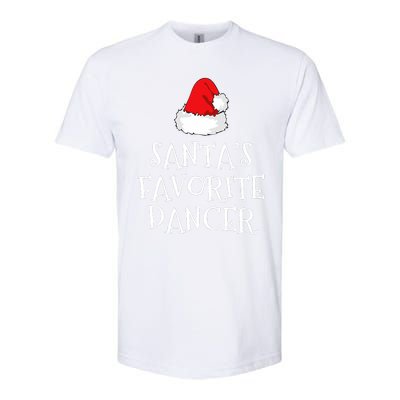 SantaS Favorite Dancer Christmas Hat Funny Dancing Dance Softstyle CVC T-Shirt