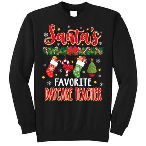 SantaS Favorite Daycare Teacher Santa Hat Xmas Sweatshirt