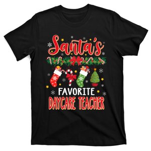 SantaS Favorite Daycare Teacher Santa Hat Xmas T-Shirt