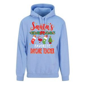 SantaS Favorite Daycare Teacher Santa Hat Xmas Unisex Surf Hoodie